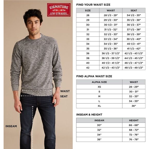 ✨HP✨Signature by Levi Strauss & Co. Men's Regular Fit Taper Jeans✨ - Picture 4 of 9